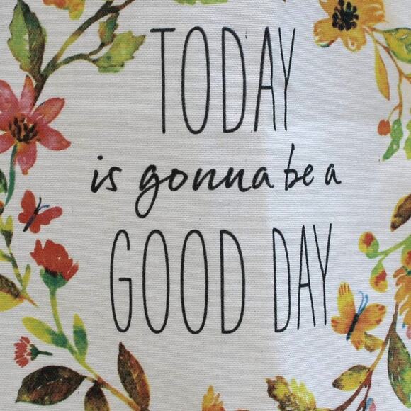 Shabby Chic Canvas Shopper Tote Bag Cotton Canvas Cottage Prairie Farmhouse - Picture 3 of 8